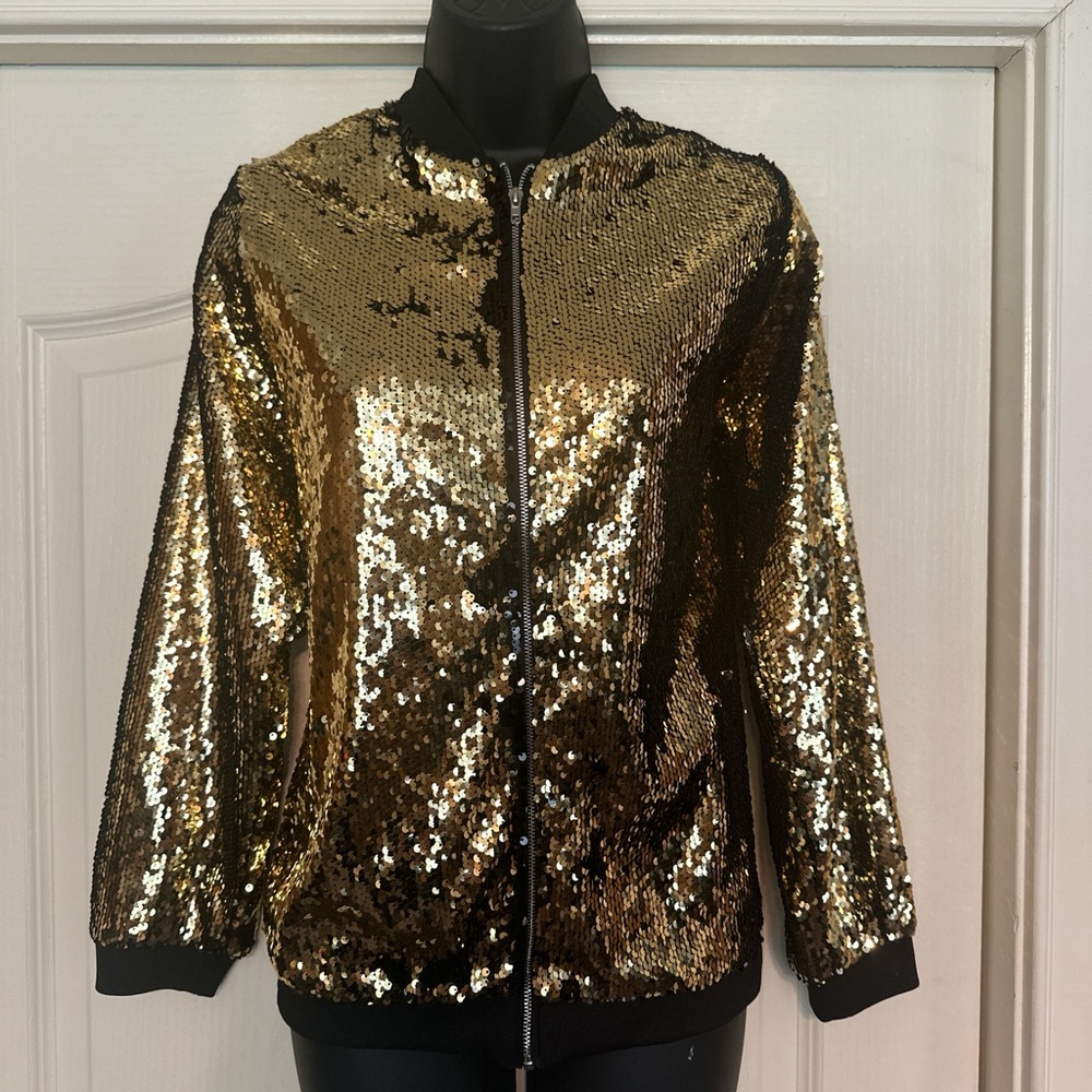 Gold Sequin Women's Jacket